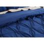 Platinum Arran Indigo Plain Dyed Quilt Cover Set with Textured Detail | Super King Bed | Indigo